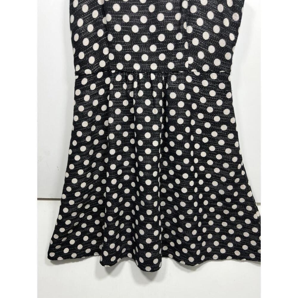 Anthropologie x Maeve Nikola Lattice Dress Polka Dot Size 6 Black White - Picture 4 of 9